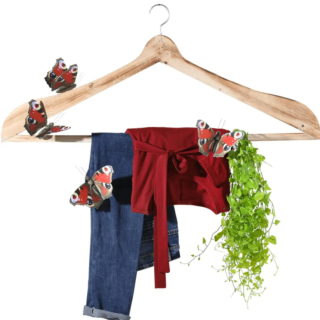 DecoWoerner Plantas Verdes|Plantas Colgantes>Colgante De Hojas De Corazón Artificiales, 68 Cm