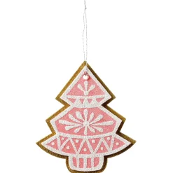 DecoWoerner Figuras De Navidad>Colgante De Navidad Abeto De Jengibre 13 Cm 4 Piezas