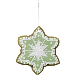 DecoWoerner Figuras De Navidad>Colgante De Navidad Estrella De Jengibre 14 Cm Ø 4 Piezas