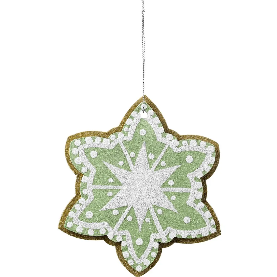 DecoWoerner Figuras De Navidad>Colgante De Navidad Estrella De Jengibre 14 Cm Ø 4 Piezas