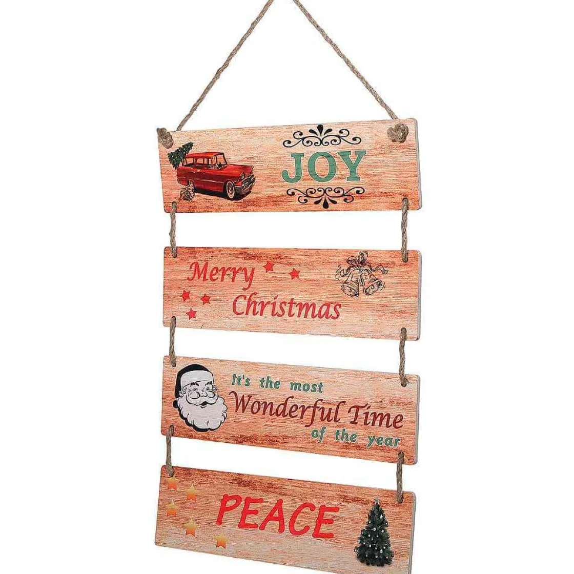 DecoWoerner Figuras De Navidad>Colgante De Placa De Madera "X-Mas", Longitud 79 Cm