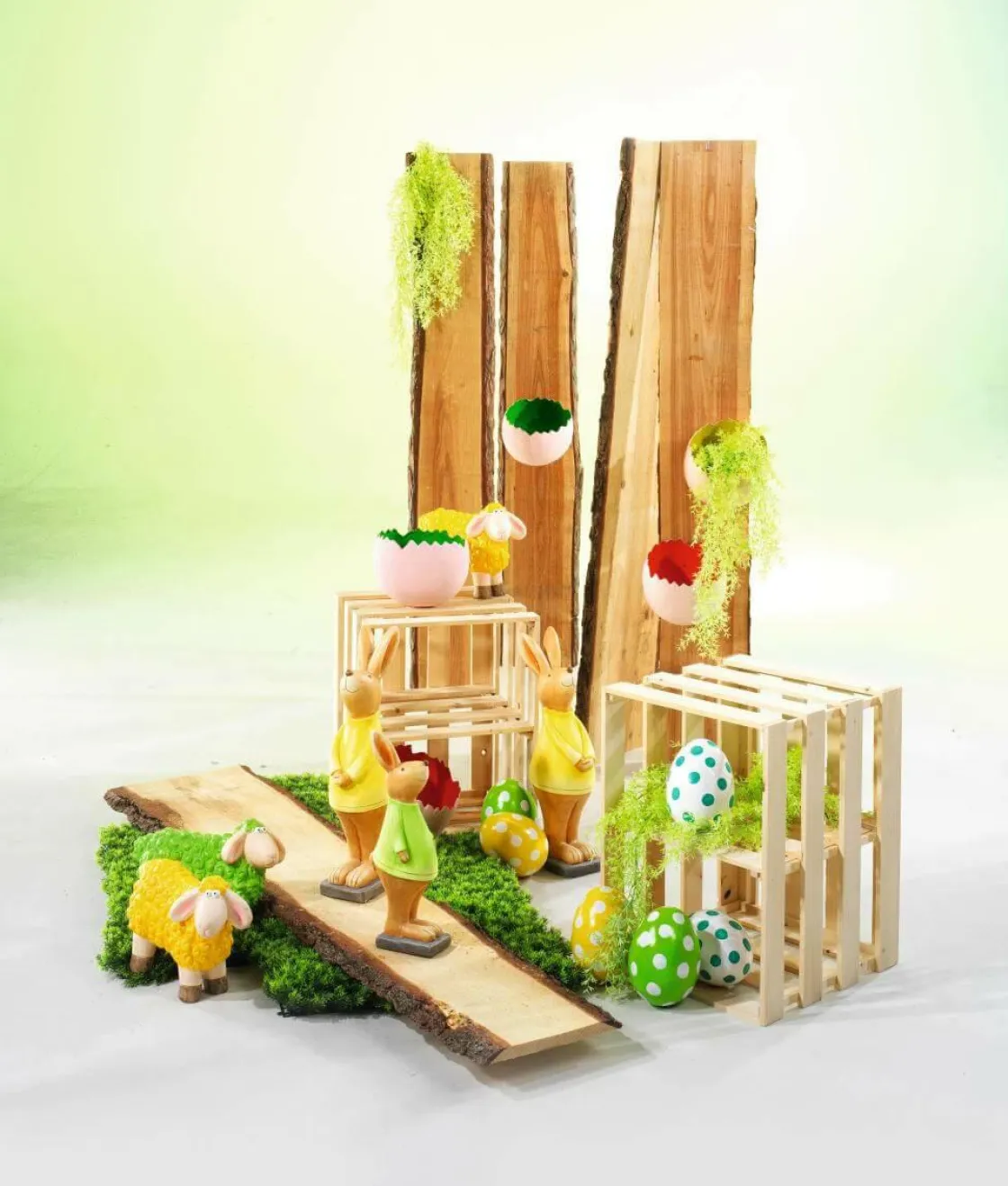 DecoWoerner Plantas Verdes|Plantas Colgantes>Colgante De Plantas Artificiales Espárragos De Sprenger , 84 Cm