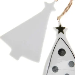 DecoWoerner Figuras De Navidad>Colgante Decorativo Abeto 8,5 Cm 3 Piezas