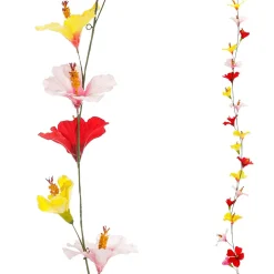 DecoWoerner Decoración De Verano|Guirnaldas Y Vides>Colorida Guirnalda De Hibisco Artificial 180 Cm