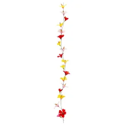 DecoWoerner Decoración De Verano|Guirnaldas Y Vides>Colorida Guirnalda De Hibisco Artificial 180 Cm