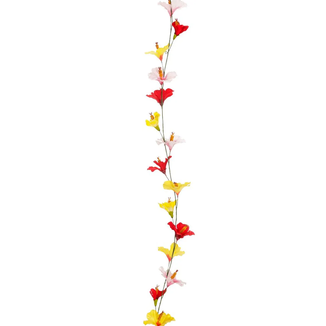DecoWoerner Decoración De Verano|Guirnaldas Y Vides>Colorida Guirnalda De Hibisco Artificial 180 Cm
