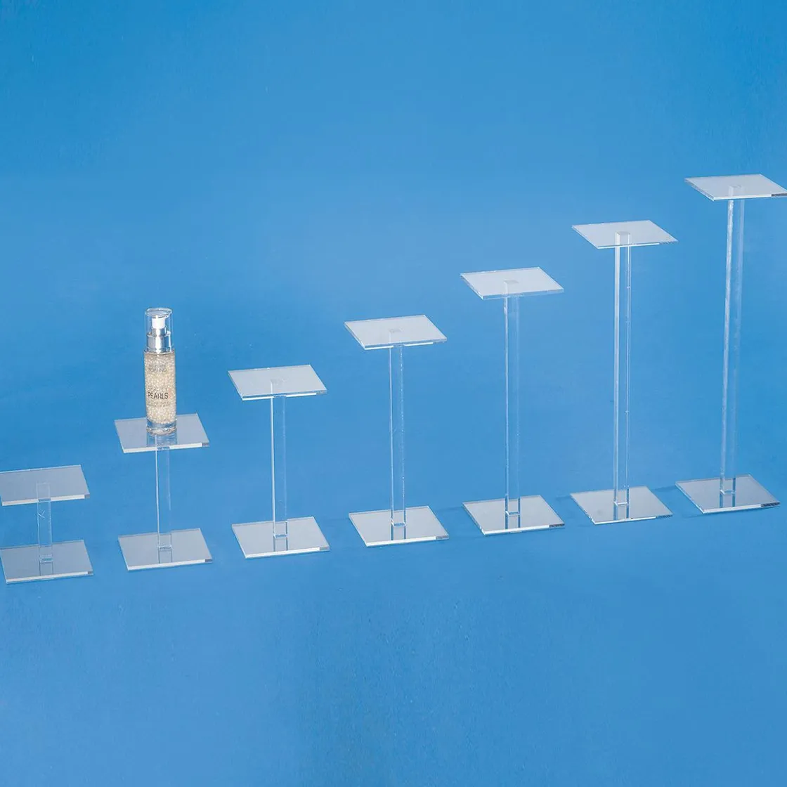DecoWoerner Expositores Para Tiendas>Columna Cuadrada De Acrílico Altura 15 Cm