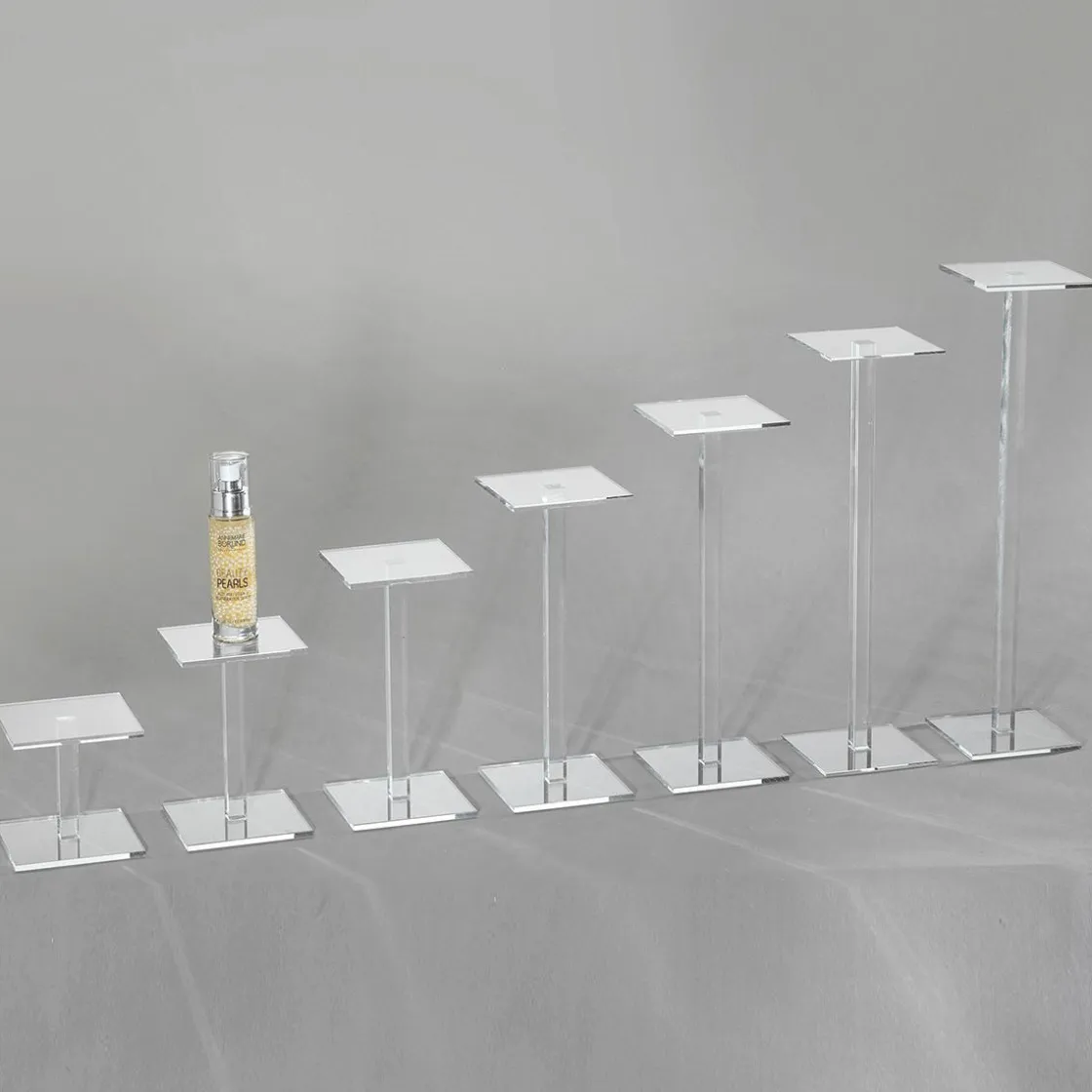 DecoWoerner Expositores Para Tiendas>Columna Cuadrada De Acrílico Altura 15 Cm