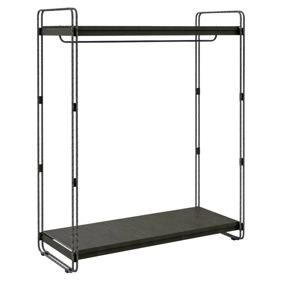DecoWoerner Percheros>Compartimento Central LOFT, Con Barra De Colgar, 124 X 153 Cm
