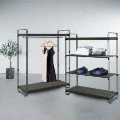 DecoWoerner Percheros>Compartimento Central LOFT, Con Barra De Colgar, 124 X 153 Cm