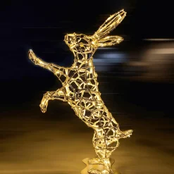 DecoWoerner Luz Decorativa>Conejito XXL Con Luz LED Para Exterior, 110 Cm