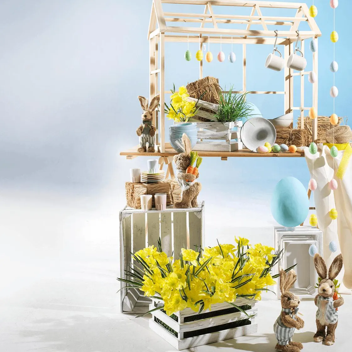 DecoWoerner Decoración De Animales|Decoración De Pascua>Conejitos De Pascua 2 Piezas 30 & 35 Cm
