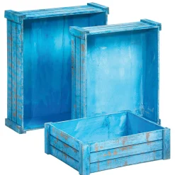 DecoWoerner Expositores Para Tiendas|Macetas Y Artículos De Decoración>Conjunto De Cajas De Madera, Color Claro