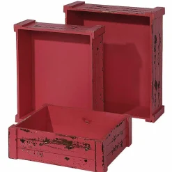 DecoWoerner Expositores Para Tiendas|Macetas Y Artículos De Decoración>Conjunto De Cajas De Madera,