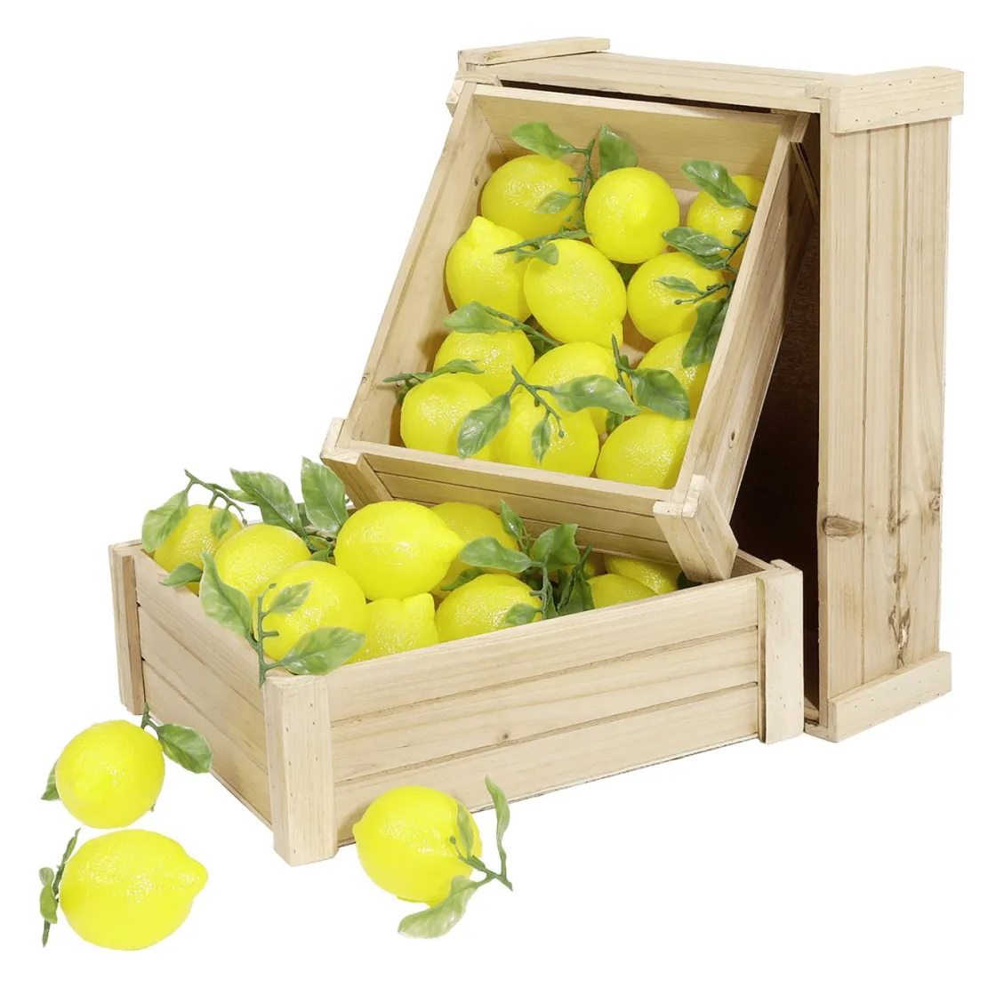 DecoWoerner Expositores Para Tiendas|Macetas Y Artículos De Decoración>Conjunto De Cajas De Madera, Natural