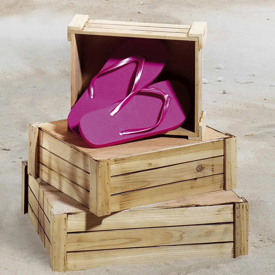DecoWoerner Expositores Para Tiendas|Macetas Y Artículos De Decoración>Conjunto De Cajas De Madera, Natural