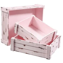 DecoWoerner Expositores Para Tiendas|Macetas Y Artículos De Decoración>Conjunto De Cajas De Madera, do