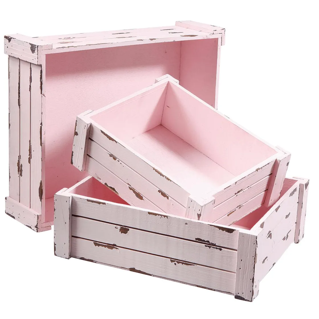 DecoWoerner Expositores Para Tiendas|Macetas Y Artículos De Decoración>Conjunto De Cajas De Madera, do