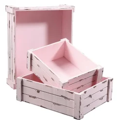 DecoWoerner Expositores Para Tiendas|Macetas Y Artículos De Decoración>Conjunto De Cajas De Madera, do
