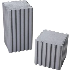 DecoWoerner Expositores Para Tiendas>Conjunto De Columnas Decorativas "Hormigón" Altura 30/55 Cm