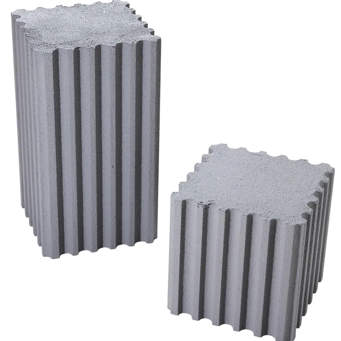 DecoWoerner Expositores Para Tiendas>Conjunto De Columnas Decorativas "Hormigón" Altura 30/55 Cm