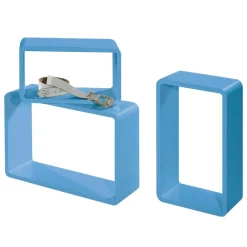 DecoWoerner Expositores Para Tiendas>Conjunto De Estantes "Lounge" Claro 3 Pz.
