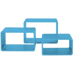 DecoWoerner Expositores Para Tiendas>Conjunto De Estantes "Lounge" Claro 3 Pz.