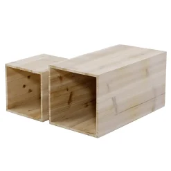 DecoWoerner Expositores Para Tiendas|Decoración Natural>Conjunto De Minicolumnas De Madera Naturaleza