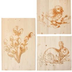 DecoWoerner Decoración De Otoño|Decoración De Pascua>Conjunto De Murales Pirograbado