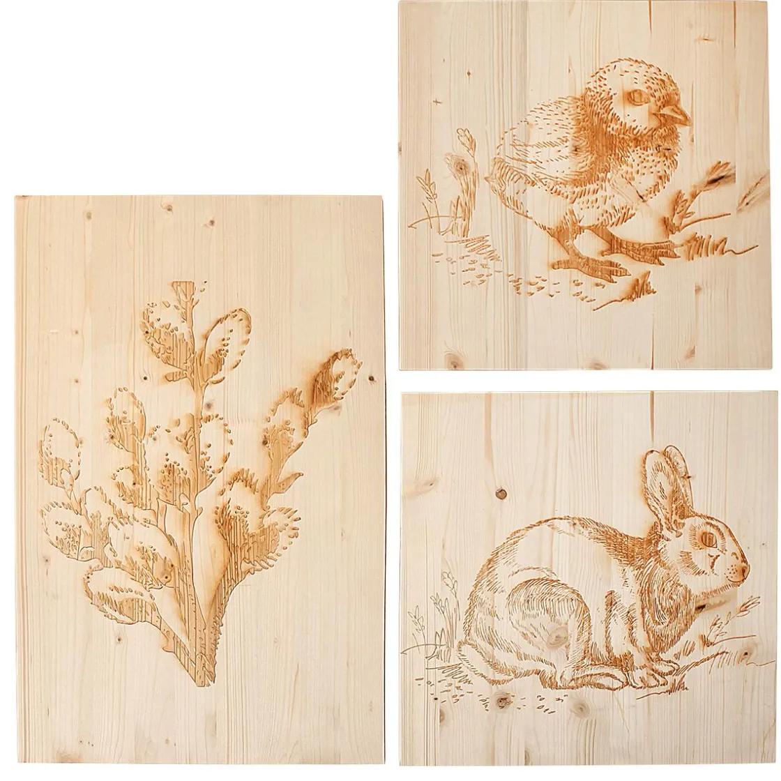 DecoWoerner Decoración De Otoño|Decoración De Pascua>Conjunto De Murales Pirograbado