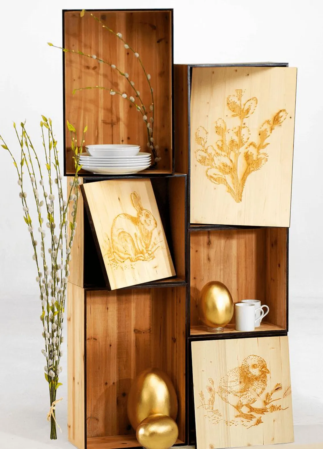 DecoWoerner Decoración De Otoño|Decoración De Pascua>Conjunto De Murales Pirograbado
