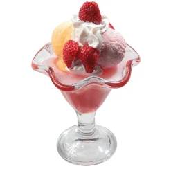 DecoWoerner Chocolate Y Helados>Copa De Helado De Fresa Alimento De Imitación 21 Cm