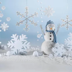 DecoWoerner Decoración De Invierno|Figuras De Navidad>Copo De Nieve "cristal De Hielo" 3D 40 Cm Ø
