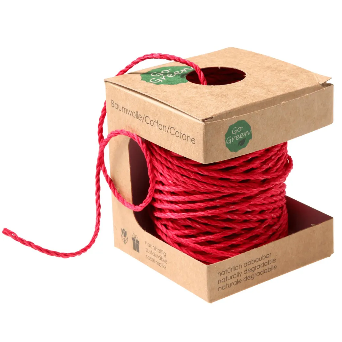 DecoWoerner Cintas De Regalo|Go Green - Envoltorio Para Regalo Ecológico>Cordón De Algodón Ecológico 3 Mm 30 M