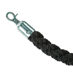 DecoWoerner Expositores Para Tiendas|Decoración Temática>Cordón Para Postes Barrera, Longitud 150 Cm, Plata/
