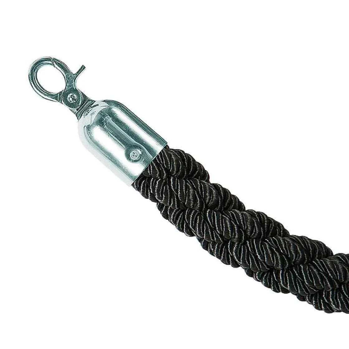 DecoWoerner Expositores Para Tiendas|Decoración Temática>Cordón Para Postes Barrera, Longitud 150 Cm, Plata/