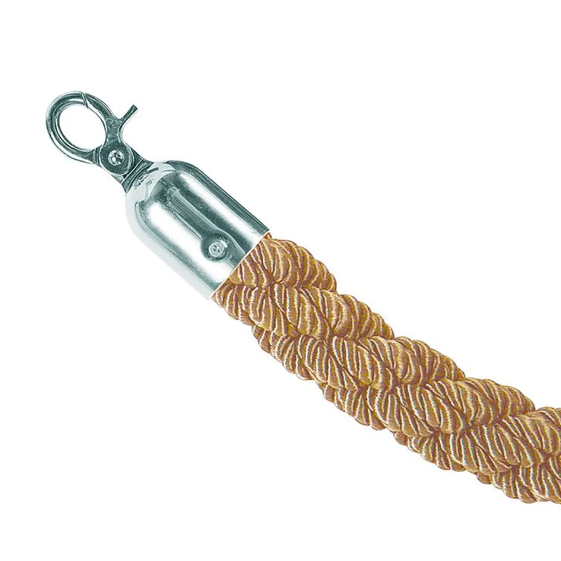 DecoWoerner Carteles Y Señalización>Cordón Para Postes De Barrera, 150 Cm De Longitud, Plata/natural