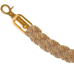 DecoWoerner Carteles Y Señalización>Cordón Para Postes De Barrera, 150 Cm De Longitud, Latón/naturaleza