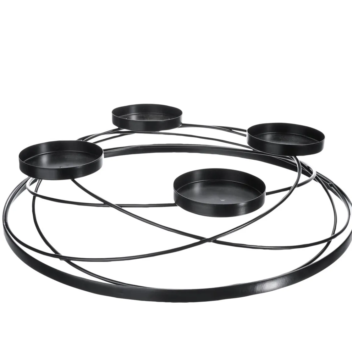 DecoWoerner Coronas De Navidad>Corona De Adviento De Metal 45 Cm Ø