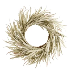DecoWoerner Decoración De Otoño|Ramos Y Coronas De Flores>Corona De Flores Artificial "Sauce" 75 Cm Claro