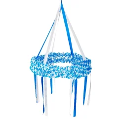 DecoWoerner Decoración Temática>Corona Decorativa Oktoberfest Con 6 Cintas Blanco 75 Cm Ø X 120 Cm Alto