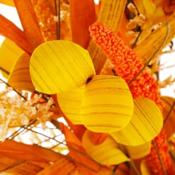 DecoWoerner Decoración De Otoño|Ramos Y Coronas De Flores>Corona Decorativa Otoñal XL "Autumn Mix" Ø 55 Cm Amarillo