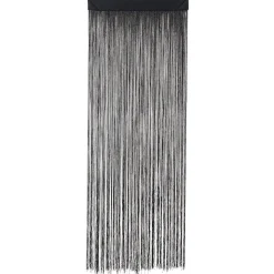 DecoWoerner Decoración Temática>Cortina De Cuerdas Negra, 200 X 90 Cm