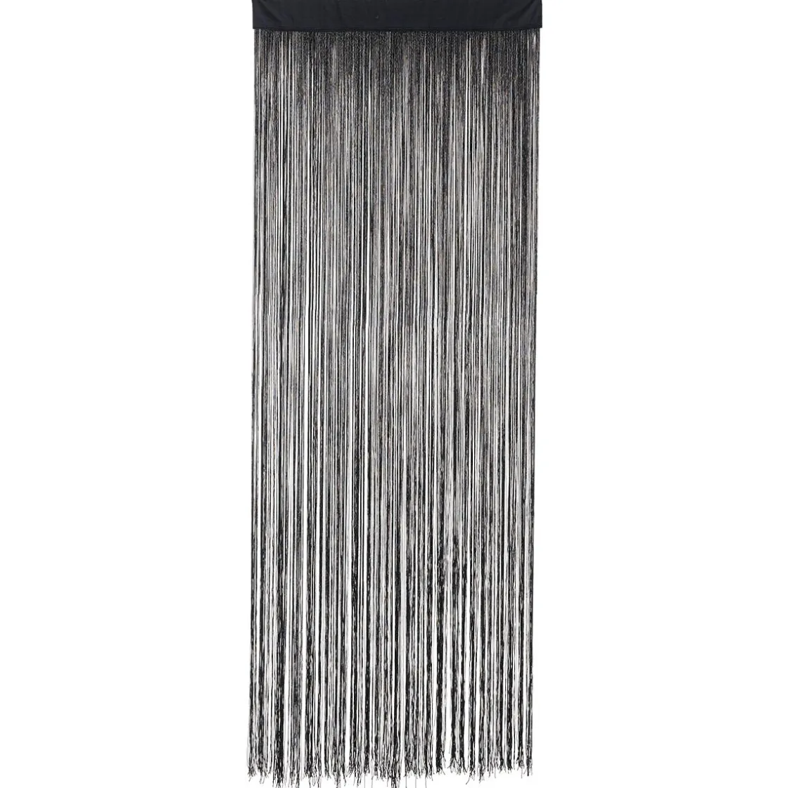 DecoWoerner Decoración Temática>Cortina De Cuerdas Negra, 200 X 90 Cm