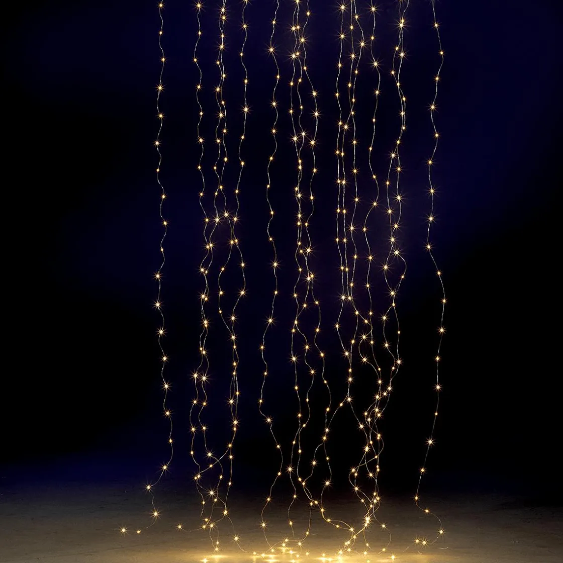 DecoWoerner Luces De Navidad>Cortina De Luces LED Con Alambre Para Exteriores, 384 LED, 240 X 160 Cm