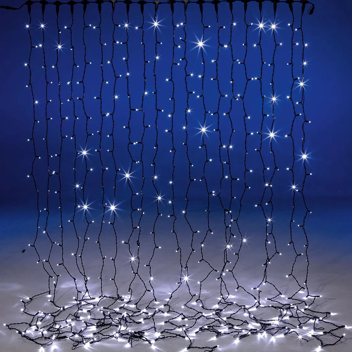 DecoWoerner Luces De Navidad>Cortina De Luces LED Para Exteriores, 1500 LED, 900 X 200 Cm