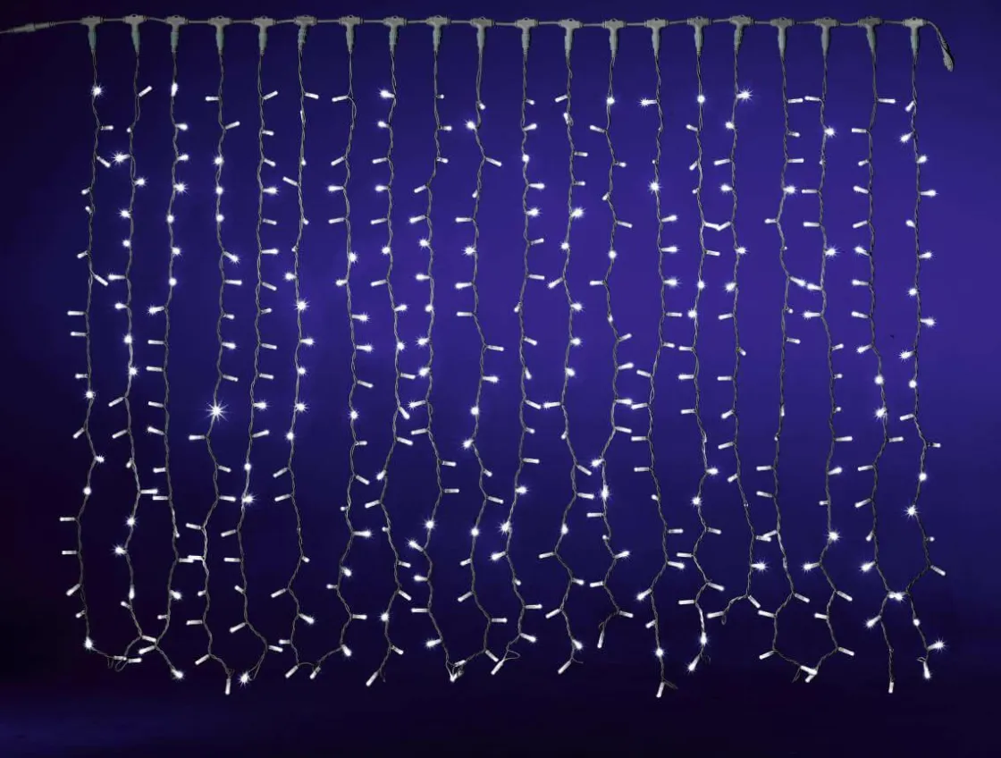 DecoWoerner Luces De Navidad>Cortina De Luces LED Para Exteriores, 400 LED, 150 X 200 Cm