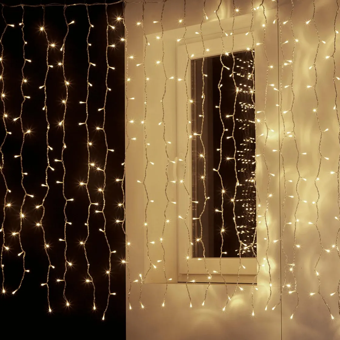 DecoWoerner Luces De Navidad>Cortina De Luces LED Para Uso Profesional Sistema IP20, 600 LED, 300 X 200 Cm, Sin Cable