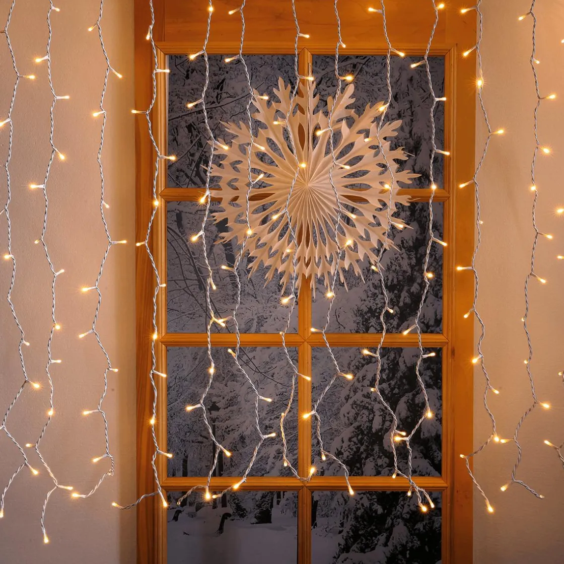 DecoWoerner Luces De Navidad>Cortina De Luces LED Para Uso Profesional Sistema IP20, 600 LED, 300 X 200 Cm, Sin Cable