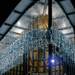 DecoWoerner Luces De Navidad>Cortina De Luces LED Parpadeante Para Exteriores, Anchura 100 Cm, Cable